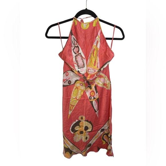 Emilio Pucci Coastal Silk Halter Mini Dress - Picture 1 of 5